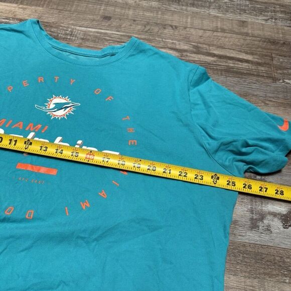 Nike Miami Dolphins Shirt Mens 2XL Aqua Dri-Fit Football Training Tee - Picture 8 of 8